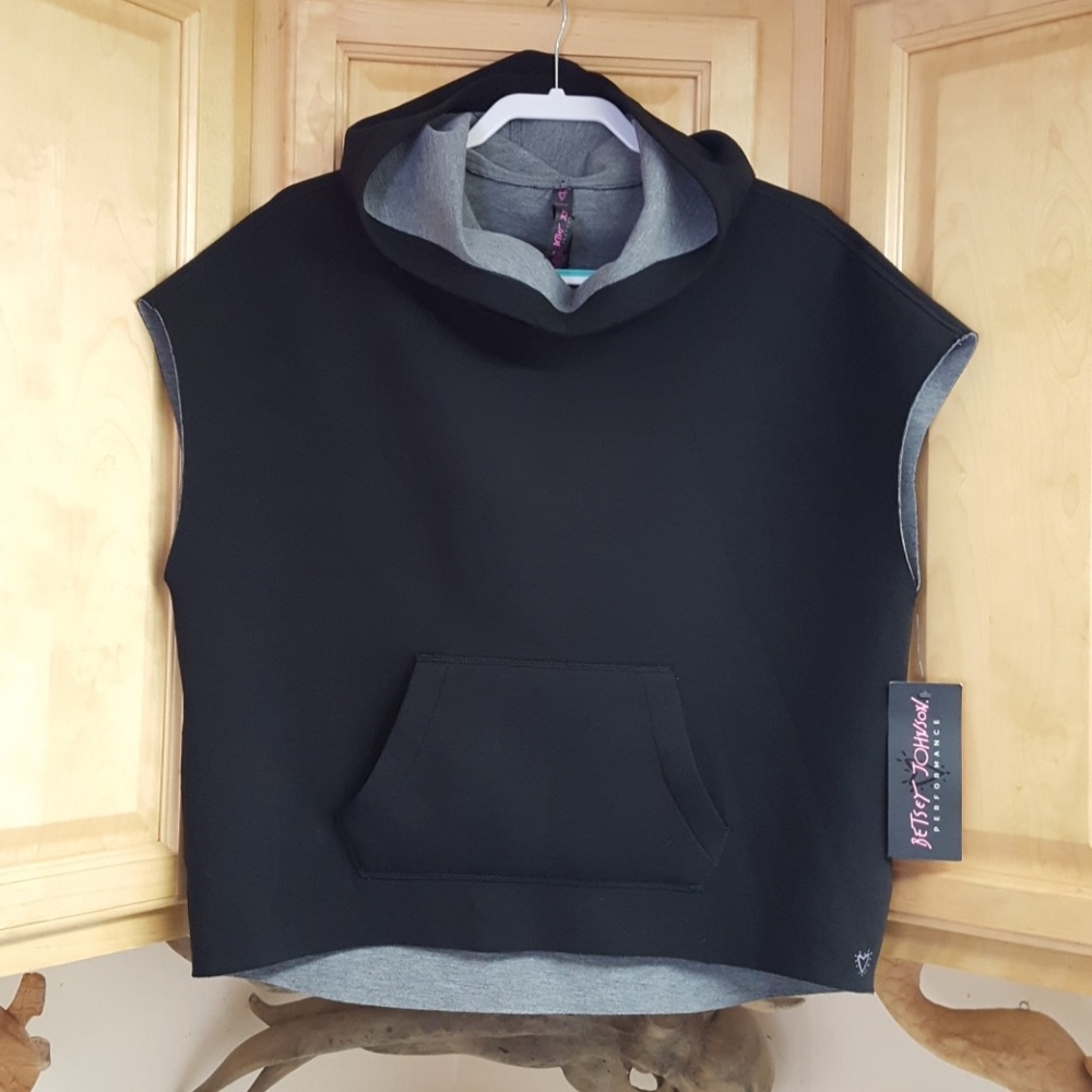 NWT Betsey Johnson Performance Sleeveless Hoody S